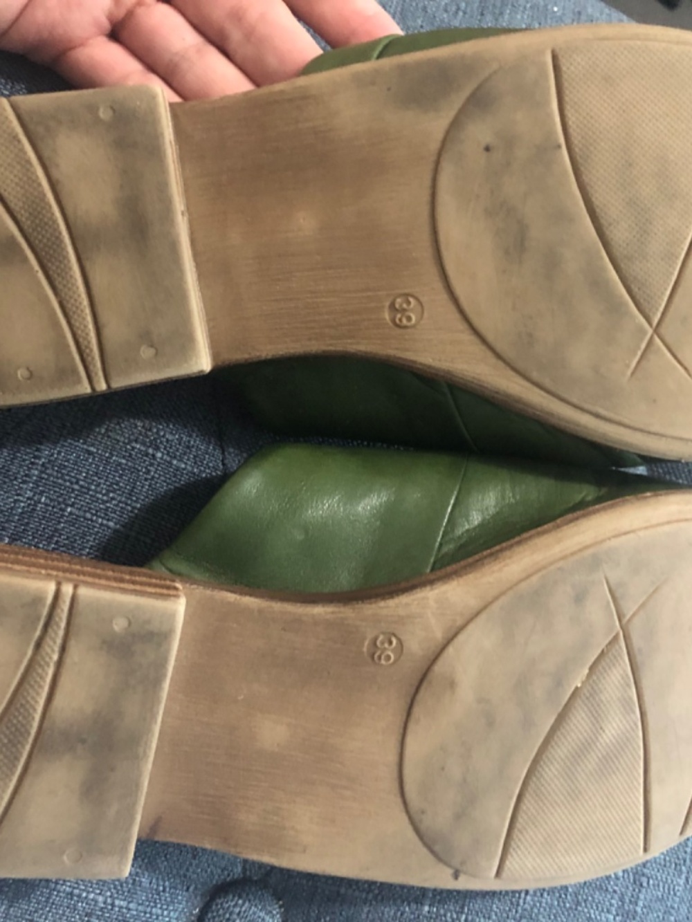 Miz Mooz 39 Delilah leather sandal green - Picture 6 of 7